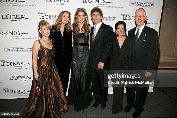 Carol J. Hamilton, Cindy Harrel Horn, Cody Horn, Alan Horn, Faith Kates Kogan and Joe Campinell attend L'OREAL Legends Gala Benefiting The Ovarian...