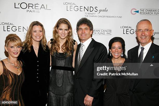 Carol J. Hamilton, Cindy Harrel Horn, Cody Horn, Alan Horn, Faith Kates Kogan and Joe Campinell attend L'OREAL Legends Gala Benefiting The Ovarian...