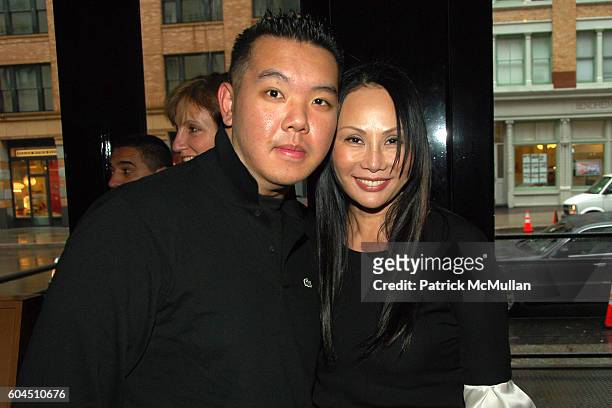 Jim Shi and Eva Chow attend MR. CHOW TRIBECA Opens for Lunch at Mr. Chow Tribeca on November 8, 2006 in New York City.