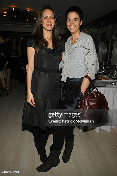 Anna Porcella Pinheiro and Amelia Vicini attend Dinner Hosted by Consuelo Castiglioni of MARNI at Bergdorf Goodman on November 15, 2006 in New York...