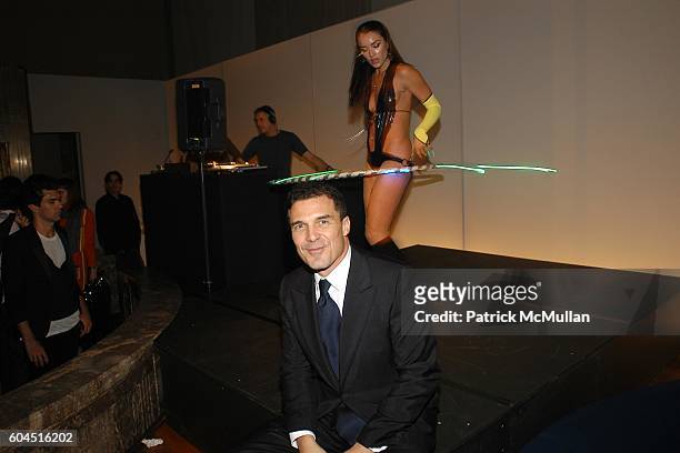 Andre Balazs, Alhia Chacoff and Hula Dancing attend ANDRE BALAZS Presents The Grand Opening of the BEAVER BAR at THE BEAVER BAR & SALES OFFICE on...