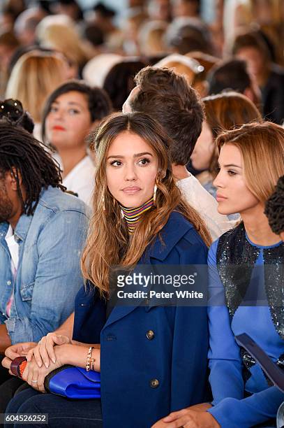 Actress Jessica Alba attends the DKNY Women's Fashion Show on September 13, 2016 in New York City.