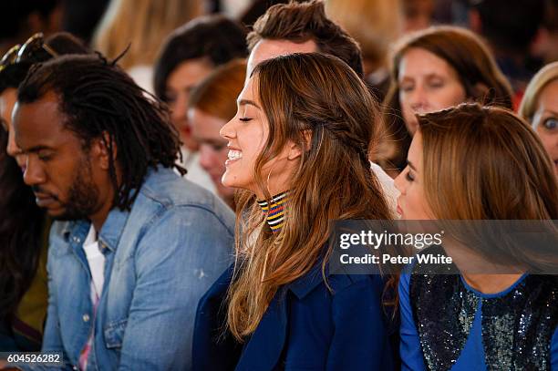 Actress Jessica Alba and Kenya Jones attends the DKNY Women's Fashion Show on September 13, 2016 in New York City.