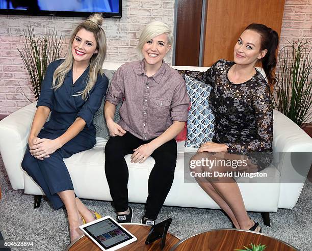 Internet personalities Grace Helbig, Hannah Hart and Mamrie Hart visit Hollywood Today Live at W Hollywood on September 13, 2016 in Hollywood,...