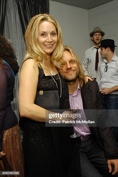 Elizabeth Dowling and Natas Kaupas attend Motorola Celebrates First Annual Swindle Magazine Icon Issue at Roosevelt Hotel at Roosevelt Hotel on...