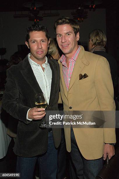 David Gruning and Peter Davis attend THE CINEMA SOCIETY and COLE HAAN host the after-party for "CANDY" at Soho Grand Hotel on November 6, 2006 in New...