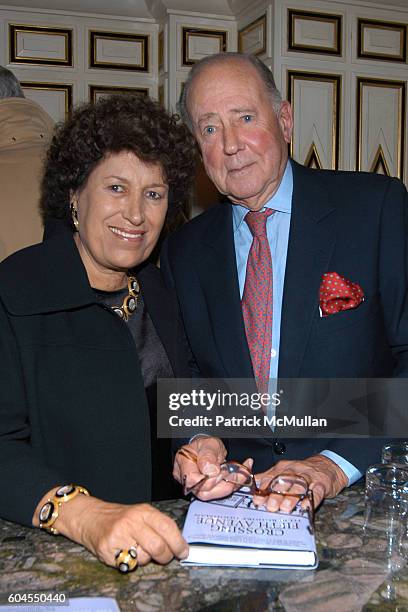 Carla Fendi and Ira Neimark attend Ira Neimark's Book Launch "CROSSING FIFTH AVENUE To Bergdorf Goodman" at Bergdorf Goodman on November 6, 2006 in...