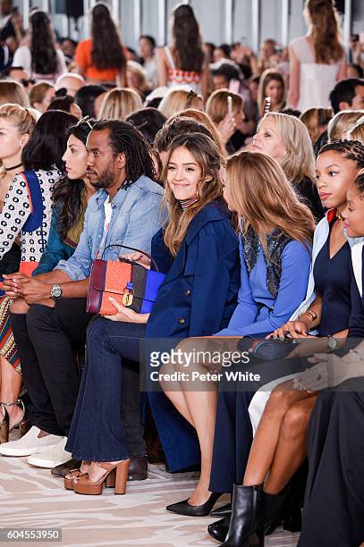 Actress Jessica Alba, Chloe Bailey, Kenya Jones and Rashid Johnson attend the DKNY Women's Fashion Show on September 13, 2016 in New York City.