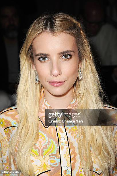 Emma Roberts attends the Coach 1941 Women's Spring 2017 Show at Pier 76 on September 13, 2016 in New York City.