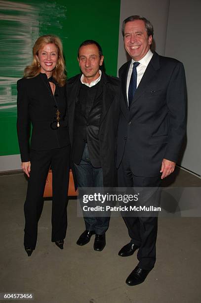 Jennifer Stockman, Gilles Mendel and Henri Barguirdjian attend Graff and NetJets host 2006 Guggenheim International Gala Kick-Off Celebration with...