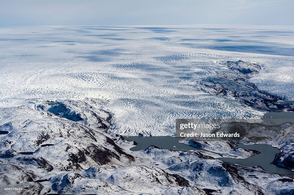 Russell Glacier, Greenland Ice Sheet, Qeqqata Municipality, Kangerlussuaq, Greenland.
