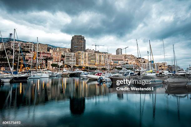 monaco, la condamine, monte carlo, marina - monaco harbor stock pictures, royalty-free photos & images