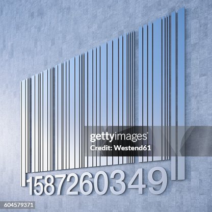 Barcode, close up, 3D-Rendering Barcode, close up, 3D-Rendering
