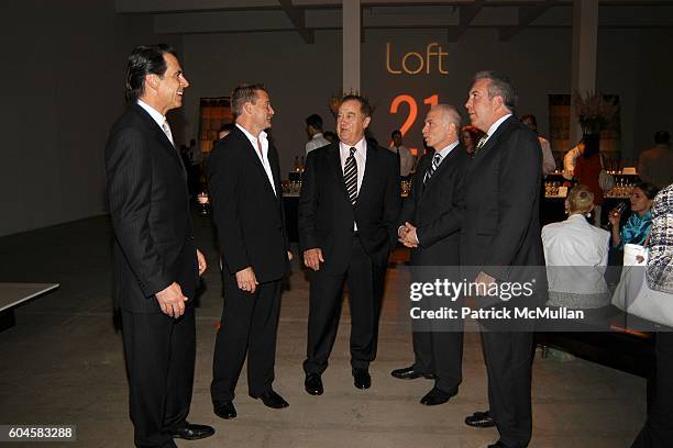 Jay Jacobs, Robert Kling, Marvin Girouard, Don Kinison and Cary Turner attend Global Fusion Furniture Collection LOFT 21 by PIER 1 at Skylight...