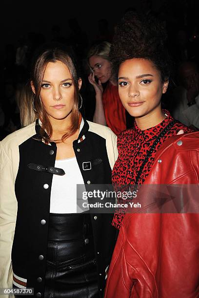 Riley Keough and Sasha Lane attend the Coach 1941 Women's Spring 2017 Show at Pier 76 on September 13, 2016 in New York City.