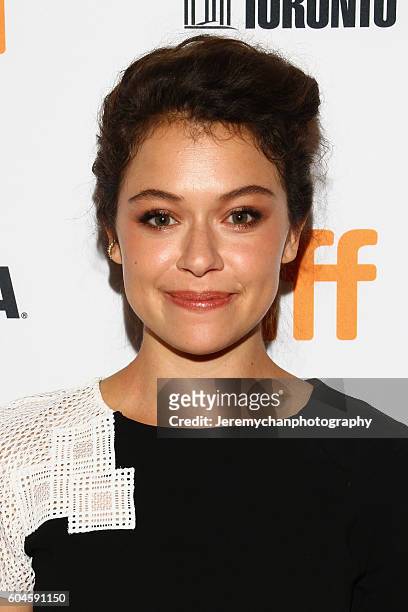 Actor Tatiana Maslany attends the "Two Lovers And A Bear" Premiere held at The Elgin Theatre during the Toronto International Film Festival on...