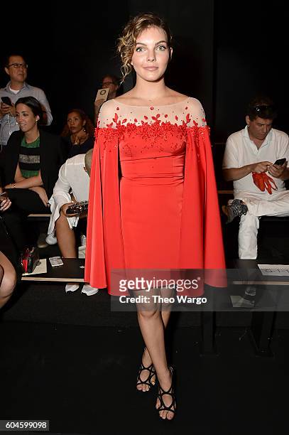 Actress Camren Bicondova attends the Lanyu fashion show during the September 2016 New York Fashion Week: The Shows at The Dock, Skylight at Moynihan...
