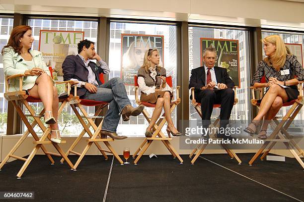 Karine Ohana, Zac Posen, Tory Burch, Michael Silverstein and Kate Betts attend The Art of Design: TIME Style & Design Panel Discussion at Luce on...