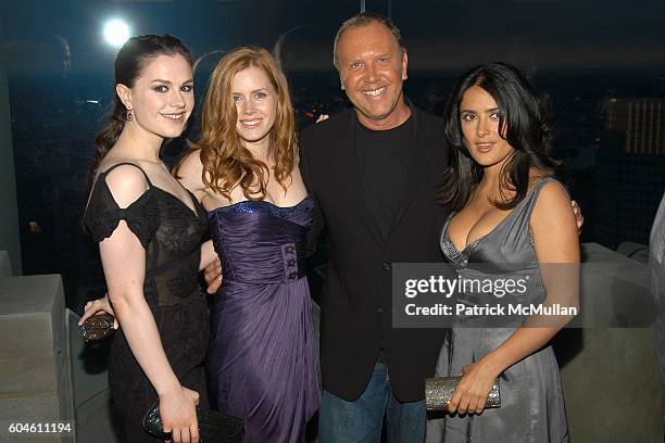 Anna Paquin, Amy Adams, Michael Kors and Salma Hayek attend SWAROVSKI Private Dinner to Honor the 2006 CFDA Nominees at Top of the Rock on June 4,...