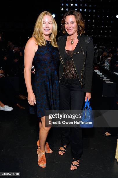 Kimberly Bancroft and Luann de Lesseps attends the Dennis Basso SS17 fashion show during New York Fashion Week at The Arc, Skylight at Moynihan...