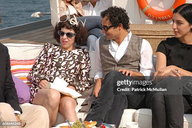 Isabella Blow and Zac Posen attend ZAC POSEN at VAKKO Brunch Cruise at Savarona Yacht on September 30, 2006 in Istanbul, Turkey.