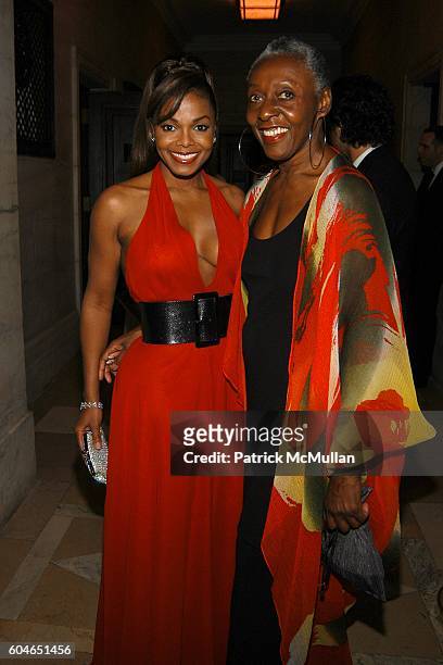 Janet Jackson and Bethann Hardison attend The 2006 CFDA Fashion Awards at The New York Public Library on June 5, 2006 in New York City.
