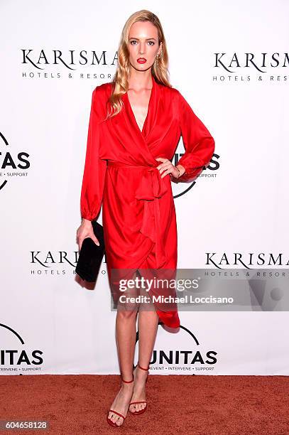 Unitas Global Ambassador Daria Strokous attends the UNITAS 2nd annual gala against human trafficking at Capitale on September 13, 2016 in New York...