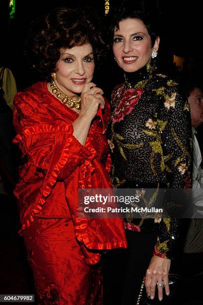 Gina Lollobrigida and Arlene Lazare attend Ferro's Restaurant Opening at Ferro's Restaurant on September 13, 2006 in New York City.