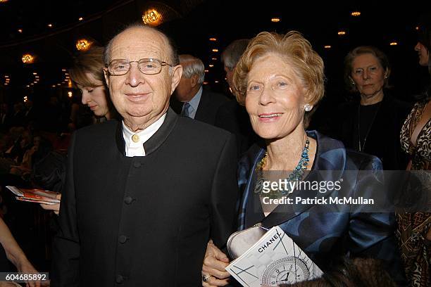 Henry Kaufman and Elaine Kaufman attend Metropolitan Opera Opening Night Dinner at Lincoln Center on September 25, 2006 in New York City.