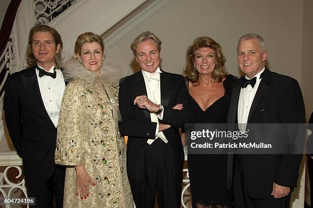 Eric Javits, Helena Lehane, Geoffrey Bradfield, Ted Price and Lisa Price attend Geoffrey Bradfield's Birthday Celebration at Private Residence on...