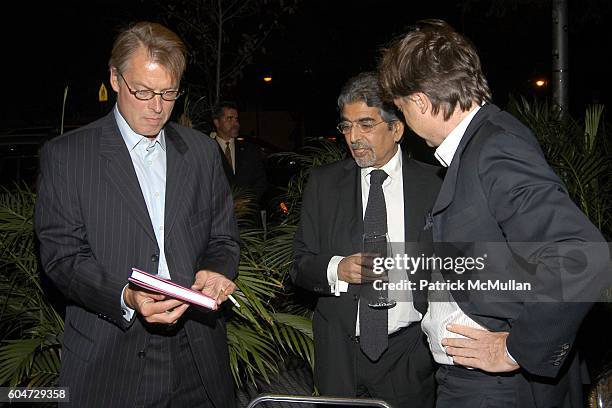 Richard Johnson, Sonny Mehta and James Truman attend GLAMOUR hosts Marisa Acocella Marchetto's "CANCER VIXEN" Book Party at Da Silvano on September...