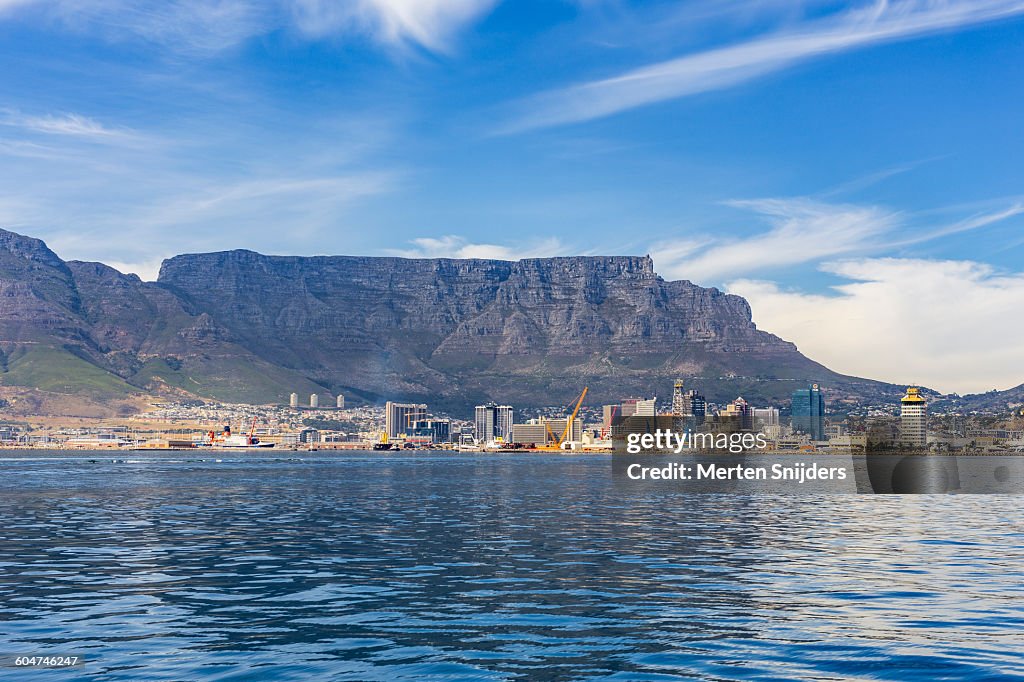 Table Mountain above downtown Cape Town