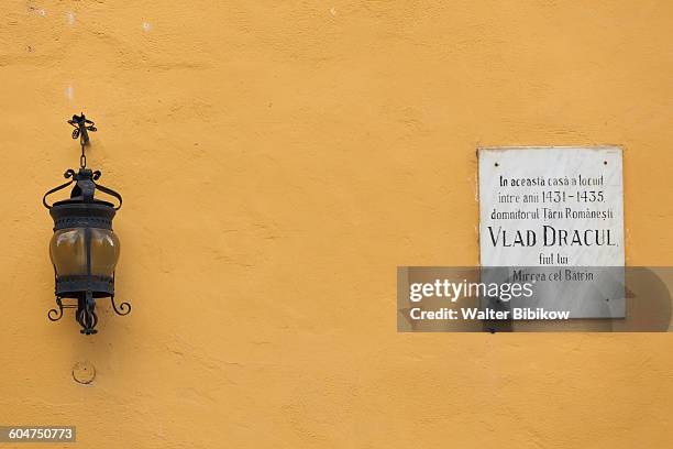 romania, transylvania, detail - memorial plaque stock pictures, royalty-free photos & images