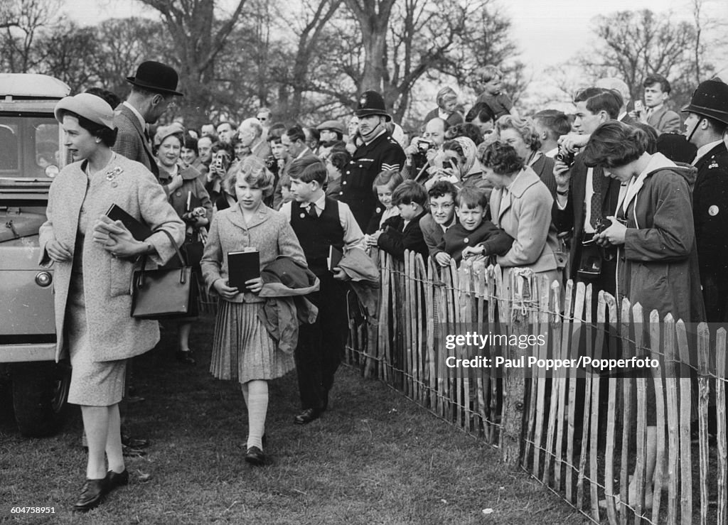 Queen Elizabeth II, Princess Anne And Prince Charles