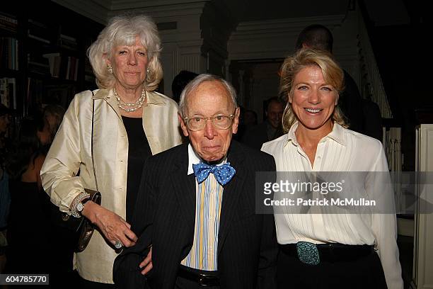 Alexandra Schlesinger, Arthur Schlesinger Jr. And Lynn de Rothschild attend Tom & Kathy Freston and Lynn & Evelyn de Rothschild host a Party to...