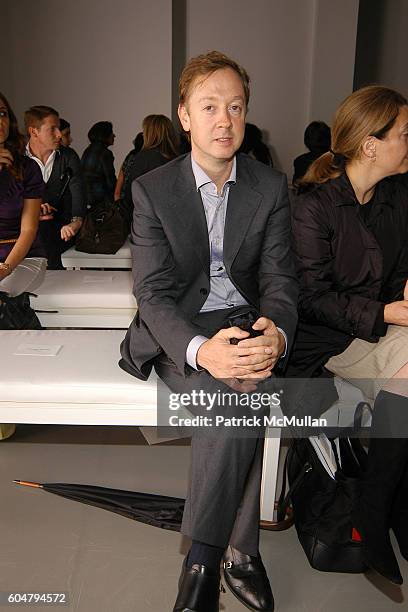 Geordie Greig attends CALVIN KLEIN COLLECTION Spring 2007 Fashion Show at Calvin Klein Inc on September 14, 2006 in New York City.