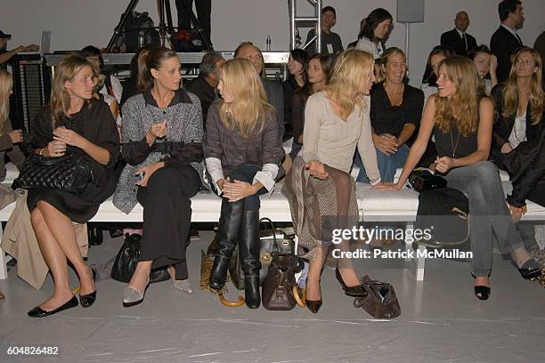 Aerin Lauder, Stephanie Winston Wolkoff, Lauren DuPont, Renee Rockefeller and Amanda Brooks attend CALVIN KLEIN COLLECTION Spring 2007 Fashion Show...