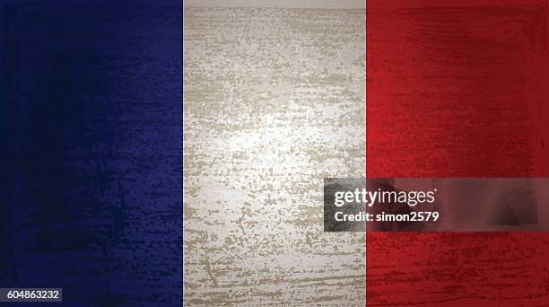 grunge flag of france - tricolor background stock illustrations