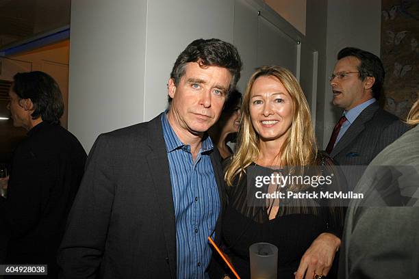 Jay McInerney and Kimberly duRoss attend A Cocktail Party Celebrating the Engagement of Jay McInerney and Anne Hearst at Tatiana and Campion Platt's...