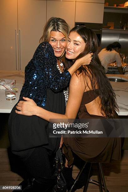 Jenny Lombardo and Alhia Chacoff attend Dinner Party Hosted by Ronnie Madra and John McDonald at The Home of Michael Fuchs on September 27, 2006 in...