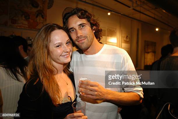 Anna Davis and Bjorn Ioss attend Matt Jones Opening at CVZ Contemporary on September 27, 2006 in New York City.