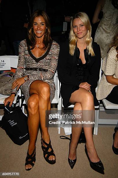 Kelly Killoren Bensimon and Kira Chaplin attend LUCA LUCA Spring 2007 Fashion Show at The Promenade at Bryant Park on September 11, 2006 in New York...