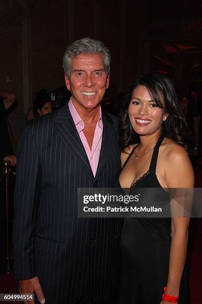 Michael Buffer and Christine Prado attend Janet Jackson "20 Y.O." Album Release Party at TAO Las Vegas at The Venetian on September 30, 2006 in Las...