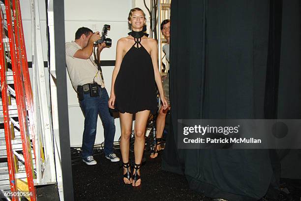 Eugenia Volodina attends SASS & BIDE Spring 2007 Fashion Show at The Promenade at Bryant Park on September 9, 2006 in New York City.