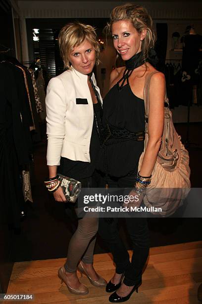 Sarah-Jane Clarke and Heidi Middleton attend Dinner Party Hosted By Fern Mallis & Ed Bucciarelli Celebrating Australian Designers at Henri Bendel on...