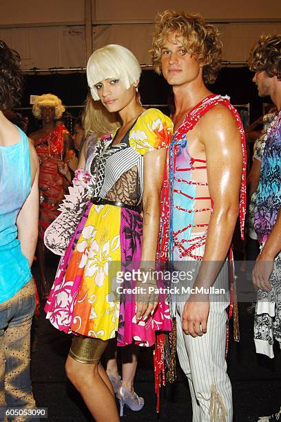 Omahyra Mota and Model attend HEATHERETTE Spring 2007 Fashion Show at The Tent at Bryant Park on September 12, 2006 in New York City.