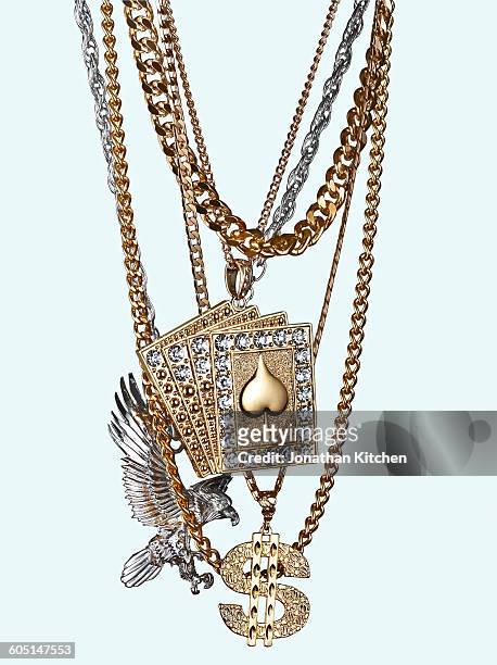 jewelley made from american symbols - diamond necklace stock pictures, royalty-free photos & images