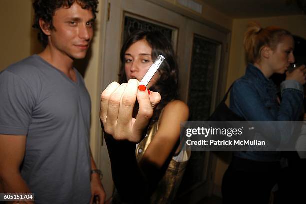Ross, Caroline D'Amore and GoSmile attend HELIO celebrates Carmen and Milla of JOVOVICH-HAWKE Spring 2007 Line at Milla Jovovich Residence on...