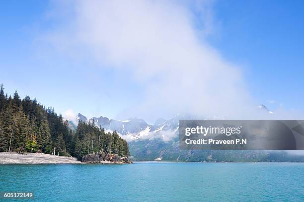boat trip in kenai fjords national park - seward alaska stock pictures, royalty-free photos & images