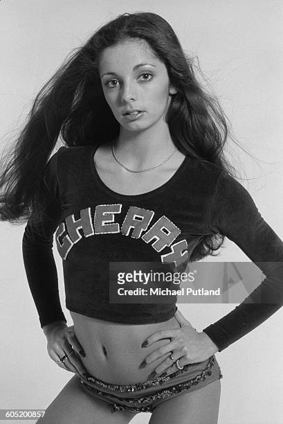 Cherry Gillespie of British TV dance troupe Pan's People, 6th January 1976. Pan's People are a regular feature of the BBC TV show 'Top Of The Pops'.